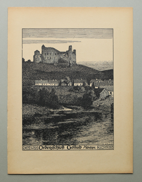 Art Print / Wilhelm Thiele Potsdam / 1920s / Gollub Dobrzyn / Castle